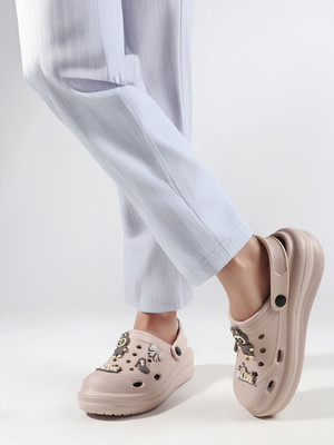 Myshtezia Women Clogs(Beige , 7)