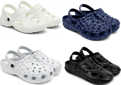 Golf Men Clogs(White, Blue, Grey, Black , 8)