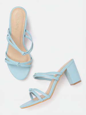 Dressberry Women Heels(Blue , 4)