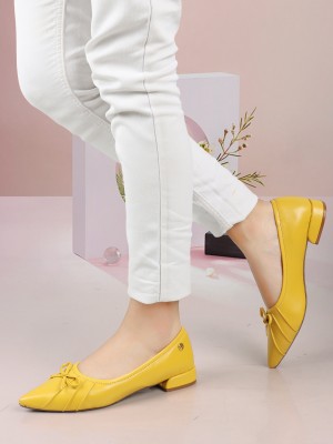 Elle Women Heels(Yellow , 4)