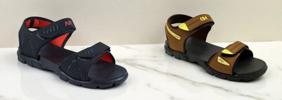 Classica Men Sandals(Black, Red, Brown, Yellow , 9)