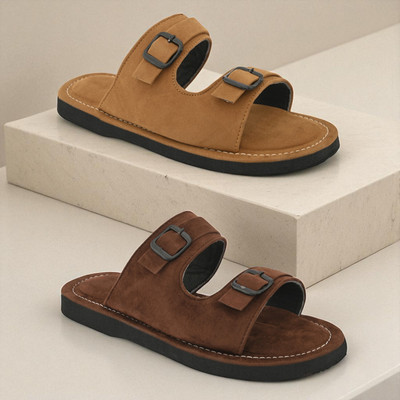 rajeraj Men Sandals(Brown, Brown , 7)