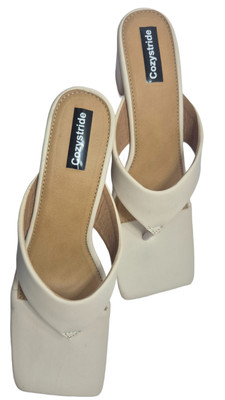 Cozystride Women Heels(Beige , 7)