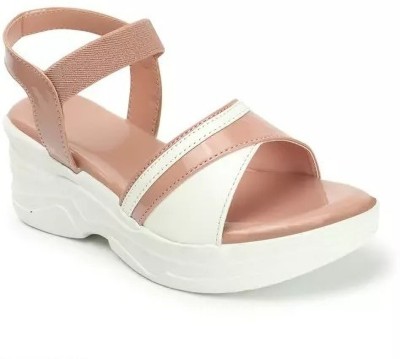 Rovaniq Fashion Women Wedges(Pink , 6)