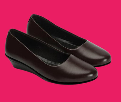 SHIPEE Women Heels(Brown , 5)