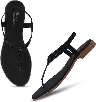 Padchin Women Flats(Black , 7)