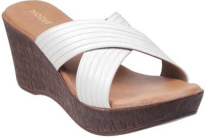 MOCHI Women Wedges(White , 4)