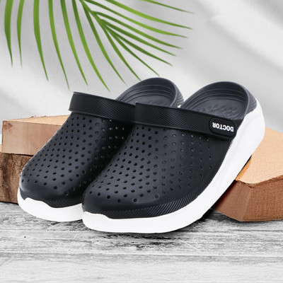 DOCTOR EXTRA SOFT Men Sandals(Black, Grey , 9)