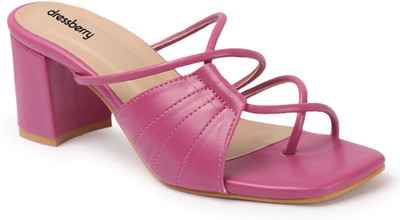 Dressberry Women Heels(Pink , 8)