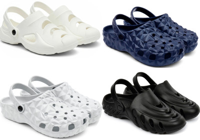 Golf Men Clogs(White, Blue, Grey, Black , 6)