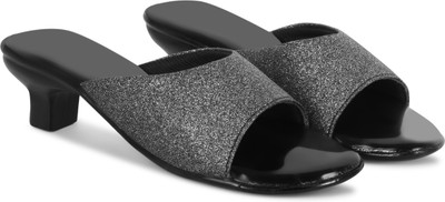 Komfy Women Sandals(Grey, Black , 6)