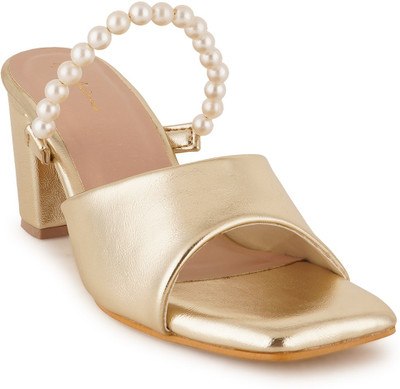 Mast & Harbour Women Heels(Gold , 7)