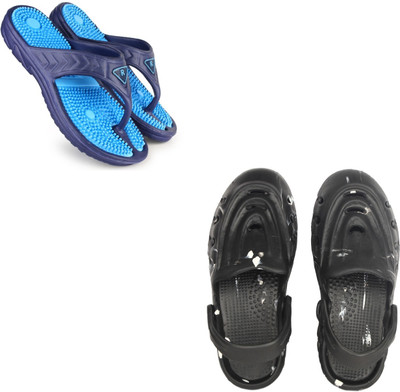Vomoya Men Sandals(Blue, Black , 7)