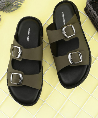 PROVOGUE Men Sandals(Olive , 10)