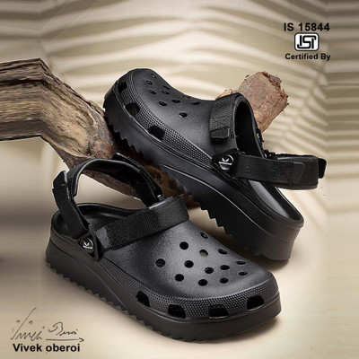 BERSACHE Men Clogs(Black , 8)