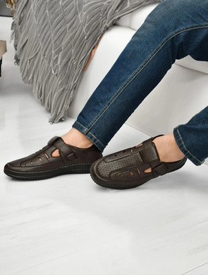 PROVOGUE Sandals | Comfortable & Durable Casual Footwear for Daily, Office & Party Wear Men Sandals(Brown , 8)