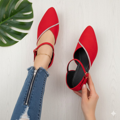 RuWin FASHION Women Bellies(Red , 3)