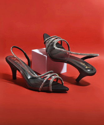 Looper Women Heels(Black , 4)
