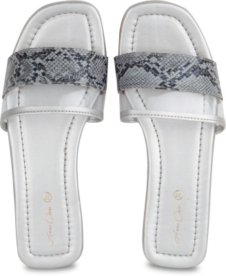 Anna Claire Women Flats(Silver , 4)