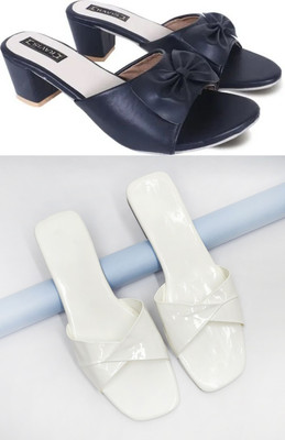 RTC ROYAL TRADING COMPANY Women Flats(Black, White , 8)