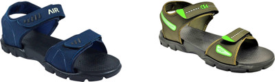 Classica Men Sandals(Blue, Olive , 7)