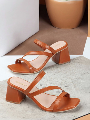 Dressberry Women Heels(Tan , 4)