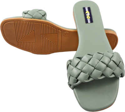 Bambam Women Flats(Green , 5)