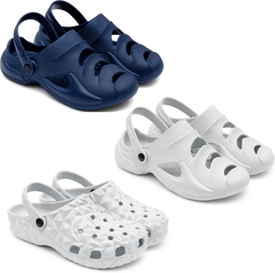 Golf Men Clogs(Blue, Grey, Grey , 6)