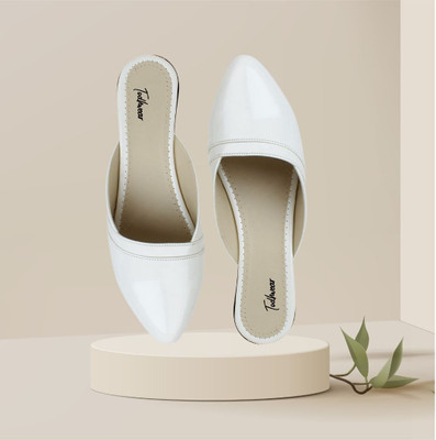 Todhwear Women Heels(White, White , 6)