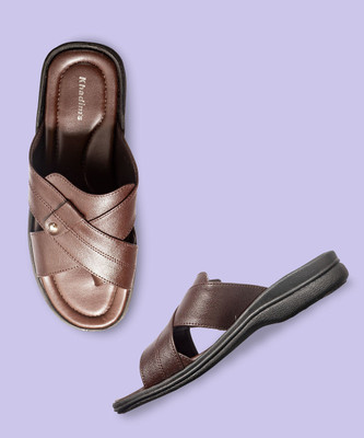 Khadim's Lightweight Comfort Extra Soft Trendy Premium Stylish Men Sandals(Brown , 8)