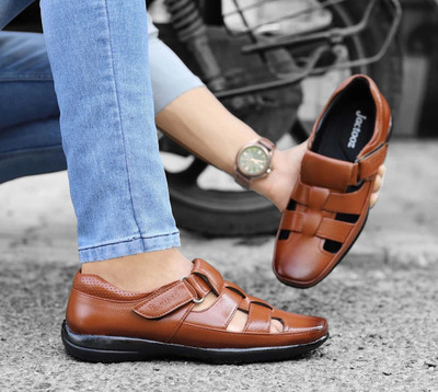 Jactooz Men Sandals(Tan , 7)