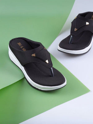 JIG & SID Women Wedges(Black , 6)