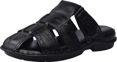 YULIA Men Flats(Black , 6)