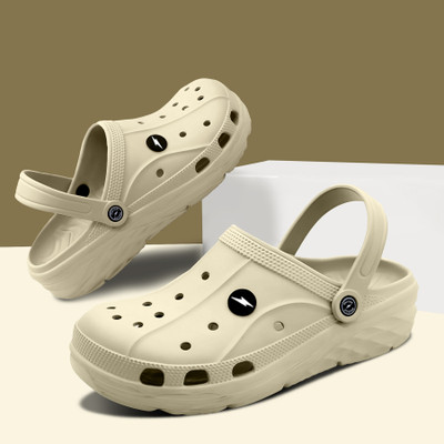 Aircum Men Sandals(Off White , 8)