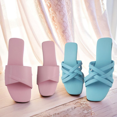 SAYERA Women Flats(Pink, Blue , 9)