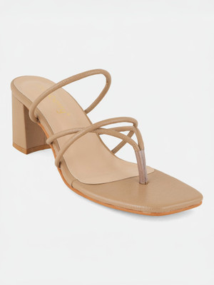 Dressberry Women Heels(Beige , 8)