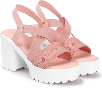 Kajmi Women Heels(Pink , 4)