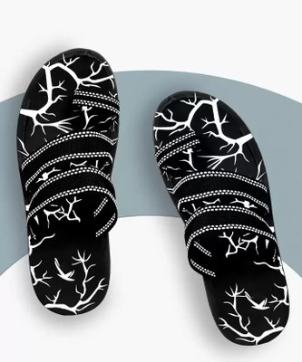 KANEGGYE Men Flats(Black, White , 7)