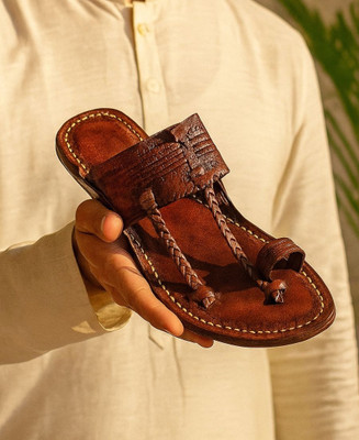 Kolhapuri Men Flats(Brown , 8)