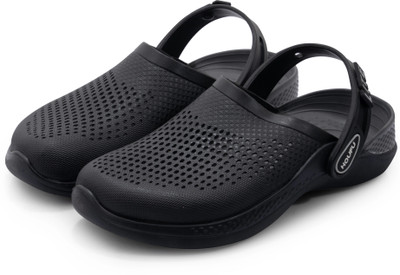 Houfu Men Clogs(Black , 8)