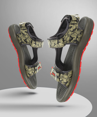 Sparx Men Sports Sandals(Olive, Grey , 6)