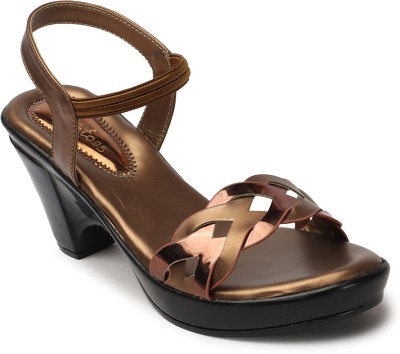 Picktoes Women Heels(Copper , 4)