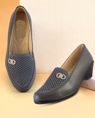 banuchi Office Use Comfortable Unique Trendy Fashion Bellies for women casual shoes Casuals For Women(Grey, Black)