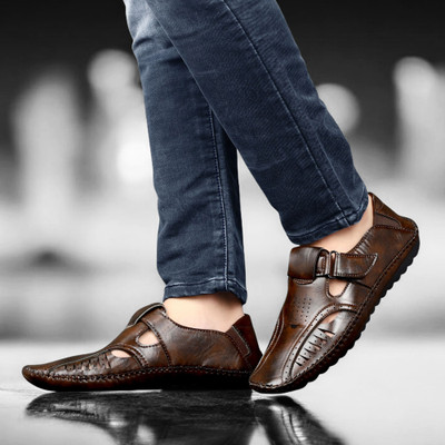 Buxton Men Sandals(Brown , 9)