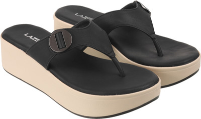 Lazera Women Wedges(Black , 8)
