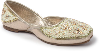 ANOUK Ethnic Embellished Jutis & Mojaris Bellies For Women(Gold , 6)