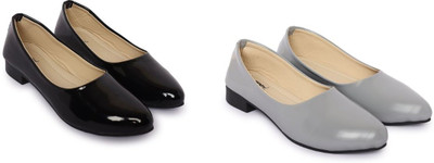 Todhwear Women Heels(Black, Grey , 8)