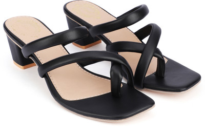 SKOLL Women Heels(Black , 3)