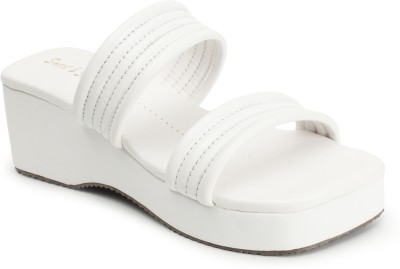 Smart & Sleek Women Wedges(White , 8)