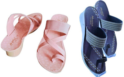 Plama Women Flats(Blue, Pink , 5)